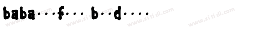 babaprofont bold字体转换